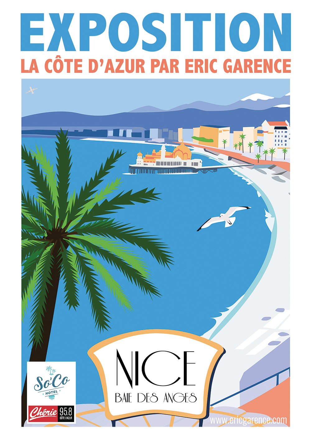 Hotel Soco Exposition Garence Eric Artiste niçois Affiche Art Casino Promenade Affiche Nice I love nice