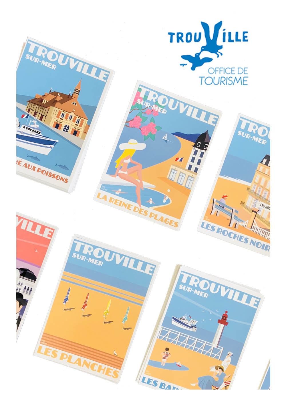 Affiches Trouville sur mer Reine des Plages Eric Garence Affichiste Savignac