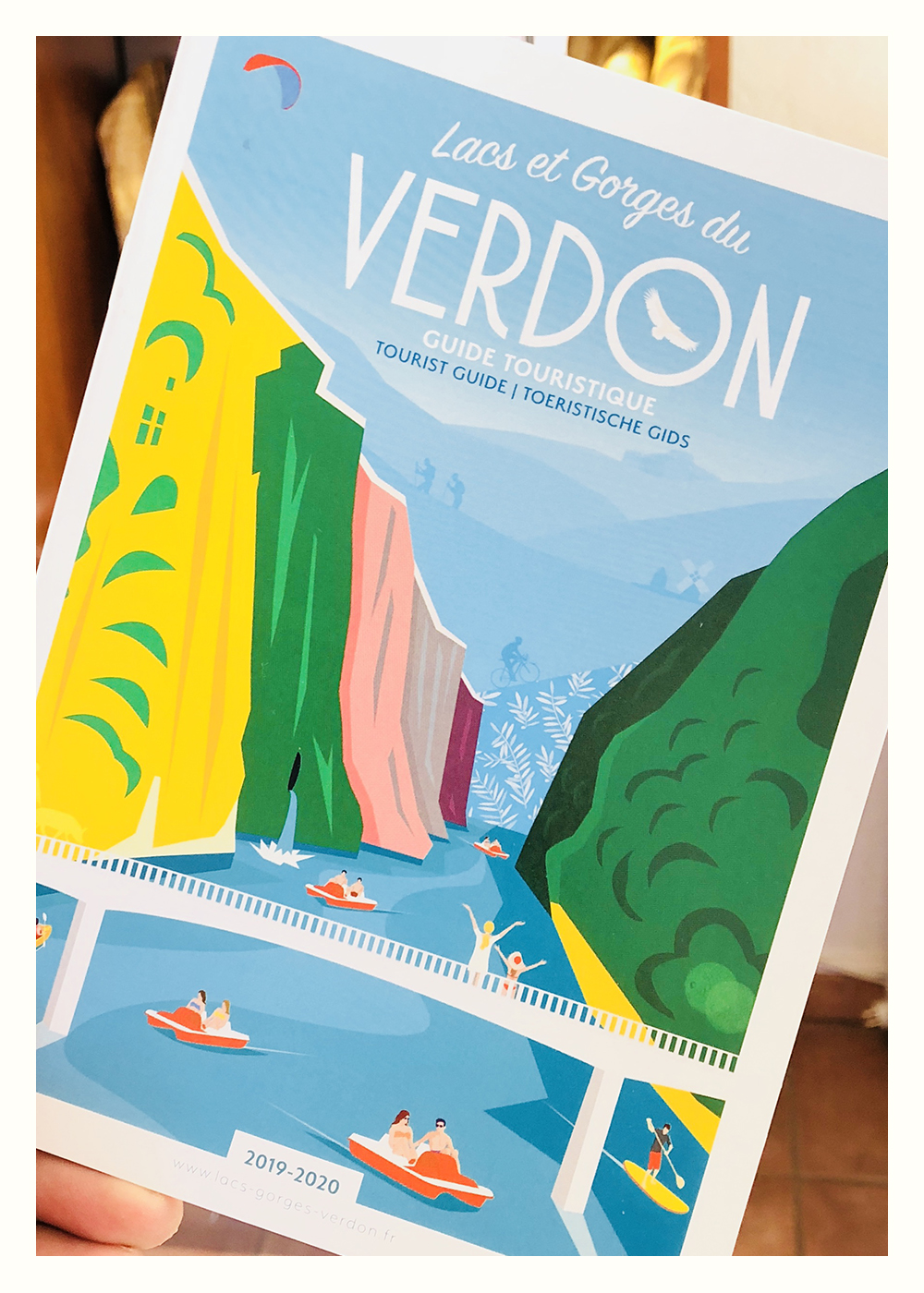 Eric Garence Affiche Verdon Var Provence Rétro Vintage Pédalo Lake Sainte Croix Aiguines Aups Régusse Moissac Villecroze